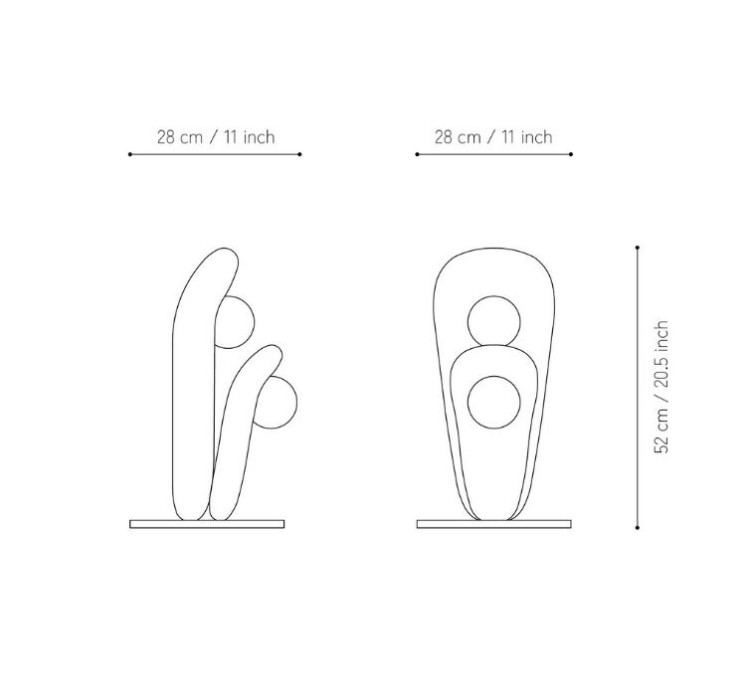 Глиняна настільна лампа Zakohani - Pair13