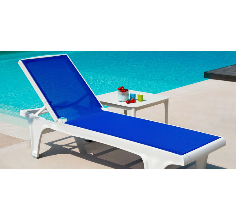 Шезлонг Tahiti White Blue2