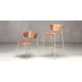 Барный стул Lisa Wood 2854 Satin Brass Walnut3