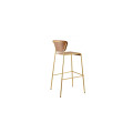 Барный стул Lisa Wood 2854 Satin Brass Walnut2