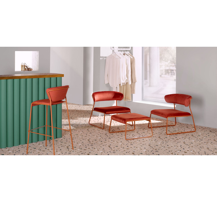 Пуф Lisa Lounge Terracotta Orange2