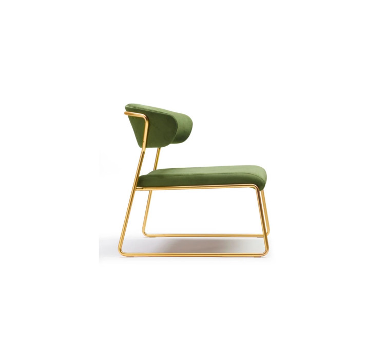 Лаунж-кресло Lisa Lounge 2858 Satin brass Olive4
