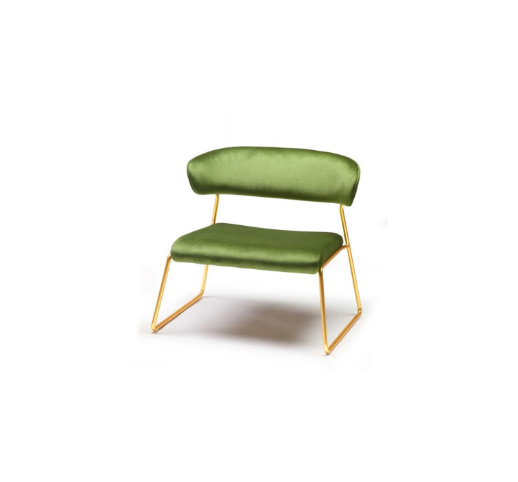 Лаунж-кресло Lisa Lounge 2858 Satin brass Olive1
