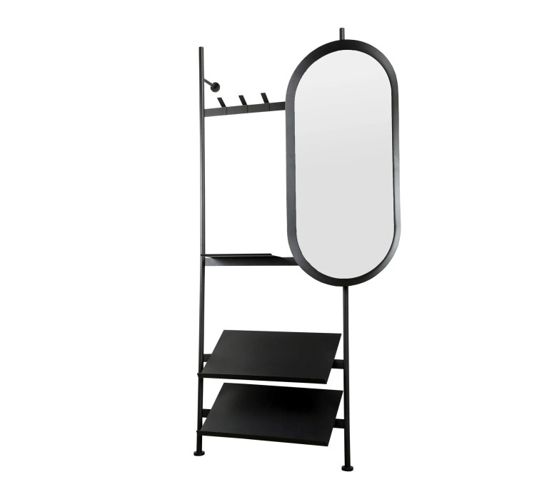 Вішалка настінна з дзеркалом Entry Kit5 1910*970 Black3