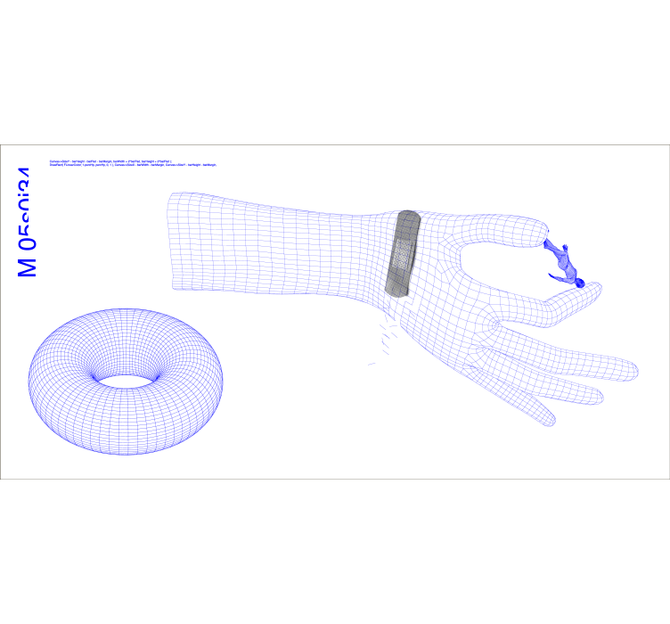 Дизайнерські шпалери Hands polygon by Yevhenii Litvinenko1