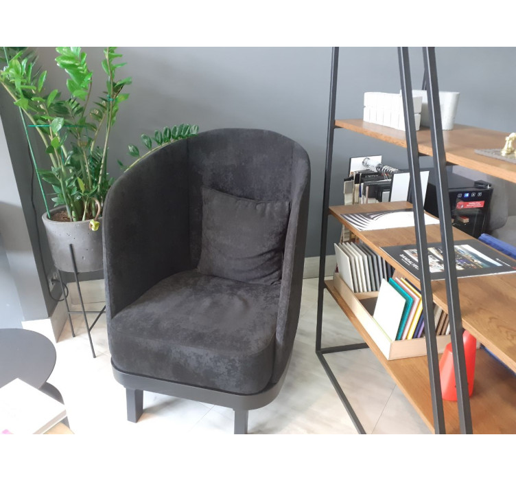 Лаунж крісло Cozy Leaf black ShishkaProject2