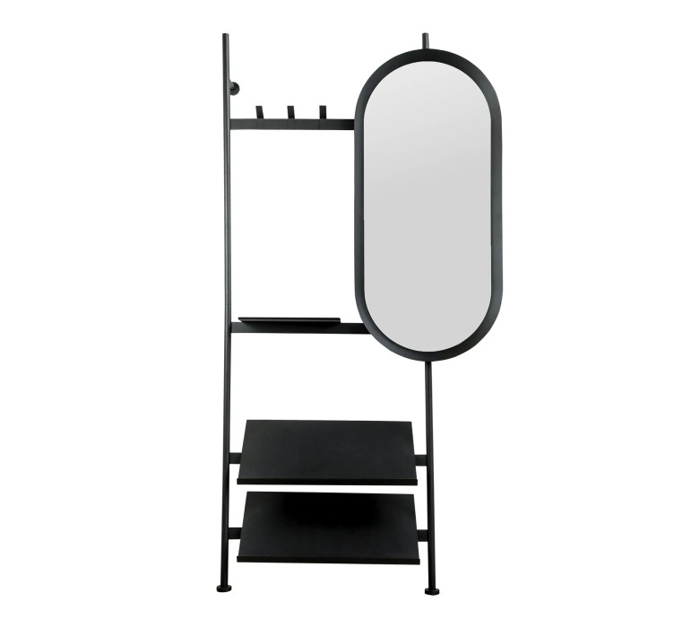 Вішалка настінна з дзеркалом Entry Kit5 1910*970 Black1