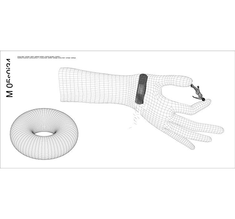 Дизайнерские обои Hands polygon BW by Yevhenii Litvinenko1