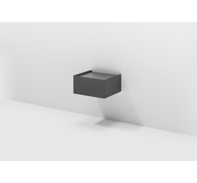 Підвісна приліжкова тумба з шухлядою Beta 1 Gray1