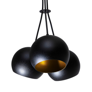 Світильник підвісний Bowl C150-3 Black/Gold