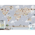 Безшовні дитячі фотошпалери Cloud map1