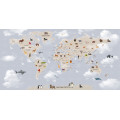 Безшовні дитячі фотошпалери Cloud map3