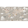 Безшовні дитячі фотошпалери Cloud map2