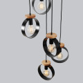 Люстра Artisan черная, 5 подвесов5