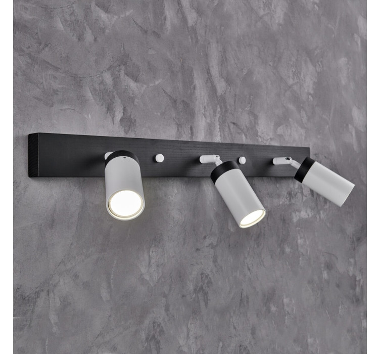 Настінний світильник Star-3 White metal + Black oil7