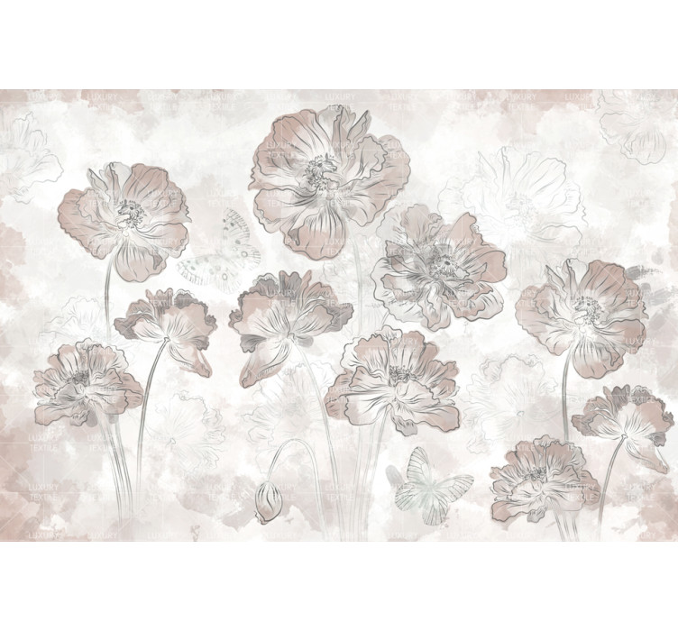 Безшовні фотошпалери Navy poppies4