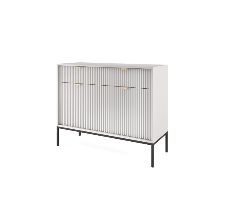 Комод Nova 2-дверний з 2 шухлядами і чорними ніжками KSZ104 Сірий1