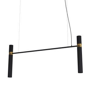 Світильник Tube chandelier арт. 5299  (чорно/золотий 120см)