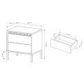 Тумба приліжкова Senso 2S/53 з 2 шухлядами Беж9
