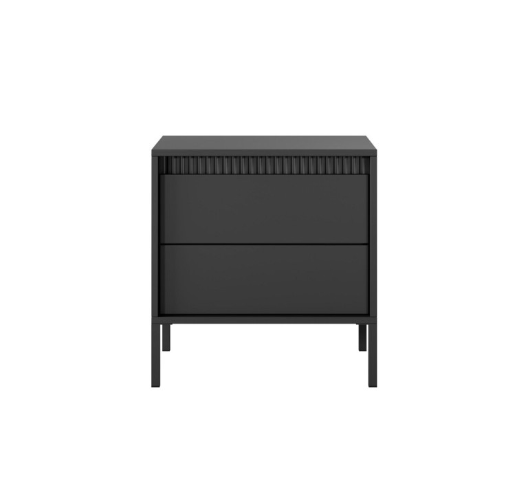 Тумба прикроватная Senso 2S/53 с 2 ящиками Черный4