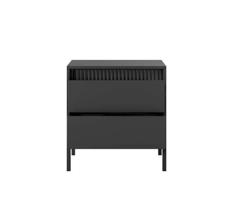 Тумба прикроватная Senso 2S/53 с 2 ящиками Черный3