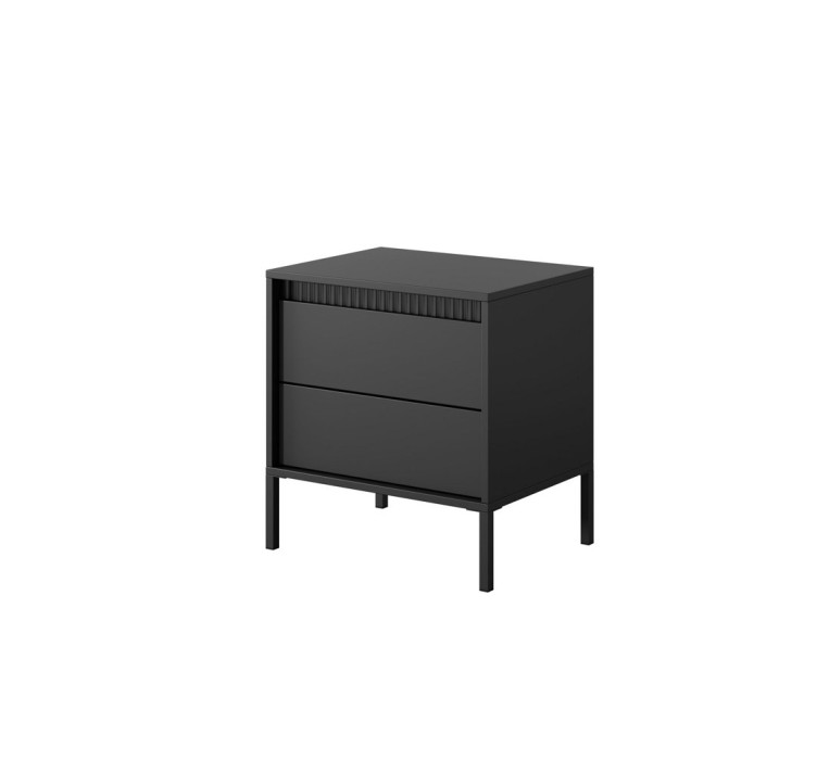 Тумба прикроватная Senso 2S/53 с 2 ящиками Черный1