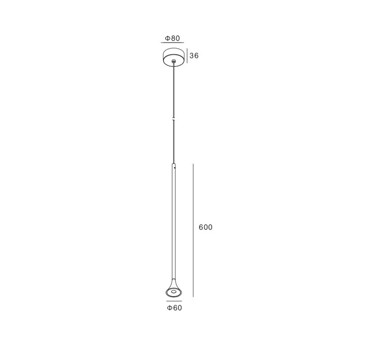Подвесной светильник RHL7750 5W WH+BK 3000K​7