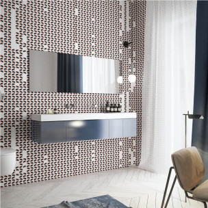 Дизайнерські шпалери "Геометрія" / wallpaper bathroom