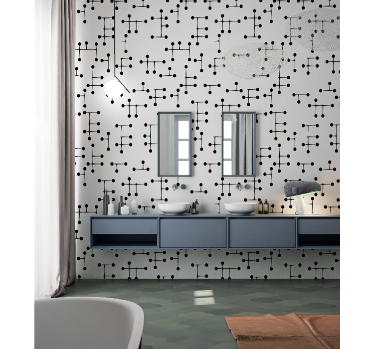 Дизайнерские обои "Атом" / wallpaper bathroom1