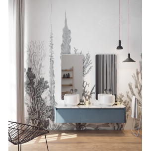 Дизайнерські шпалери "Ботаніка" / wallpaper bathroom