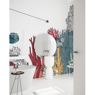 Дизайнерські шпалери "Корали" / wallpaper bathroom