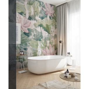 Дизайнерські шпалери "Лотоси" / wallpaper bathroom