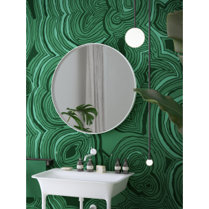 Дизайнерські шпалери "Малахіт" / wallpaper bathroom