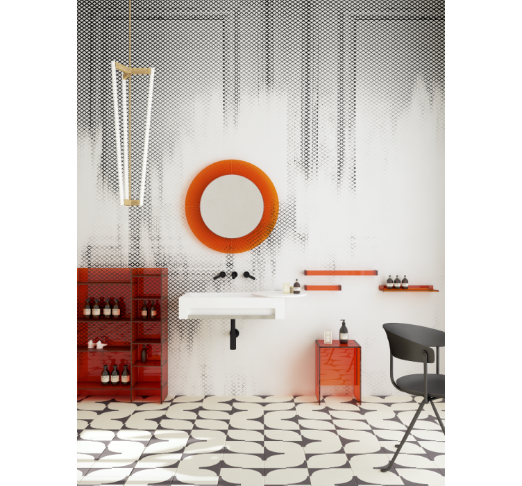 Дизайнерські шпалери "Панелі" / wallpaper bathroom1