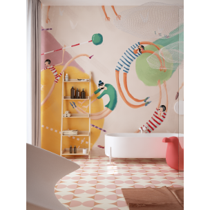 Дизайнерські шпалери "Цирк" / wallpaper bathroom