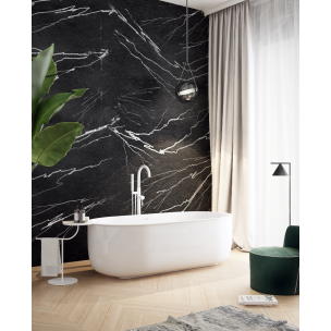 Дизайнерські шпалери "Чорний мармур" / wallpaper bathroom