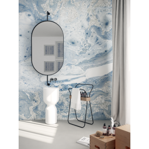 Дизайнерські шпалери "мармурування" / wallpaper bathroom