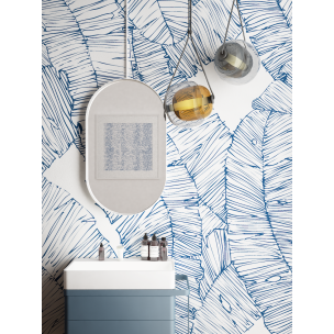 Дизайнерські шпалери "Пальми в лінію" / wallpaper bathroom