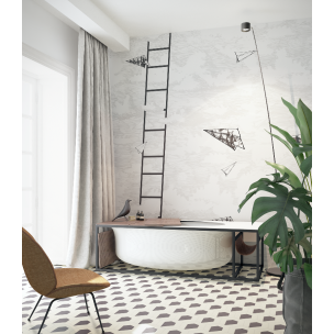 Дизайнерські шпалери "Паперові літачки" / wallpaper bathroom