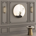 Кругле дзеркало в металевій рамі Ark Royal Gold Iron Mirror2