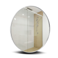 Кругле дзеркало в металевій рамі Ark Royal White Iron Mirror1