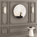 Кругле дзеркало в металевій рамі Ark Royal White Iron Mirror2