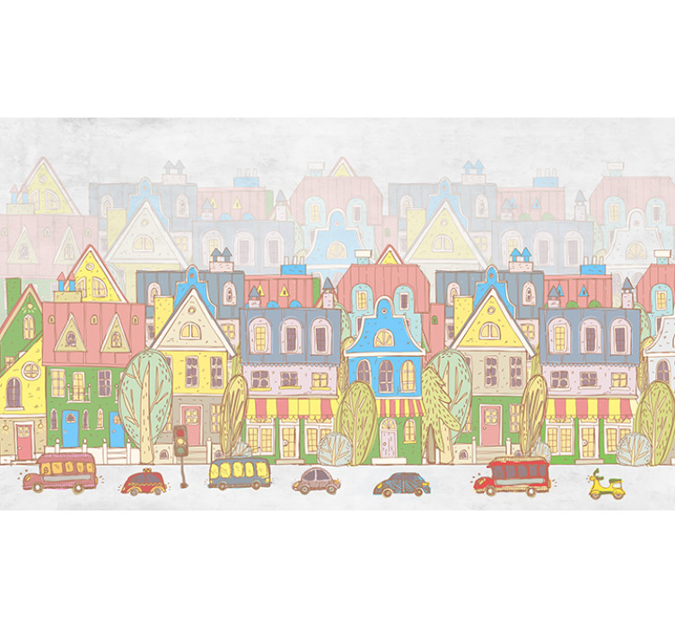 Безшовні дитячі фотошпалери My little town1