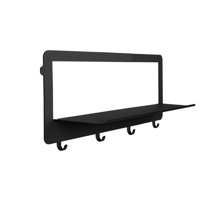 Поличка настінна Side H4 195*470 Black1