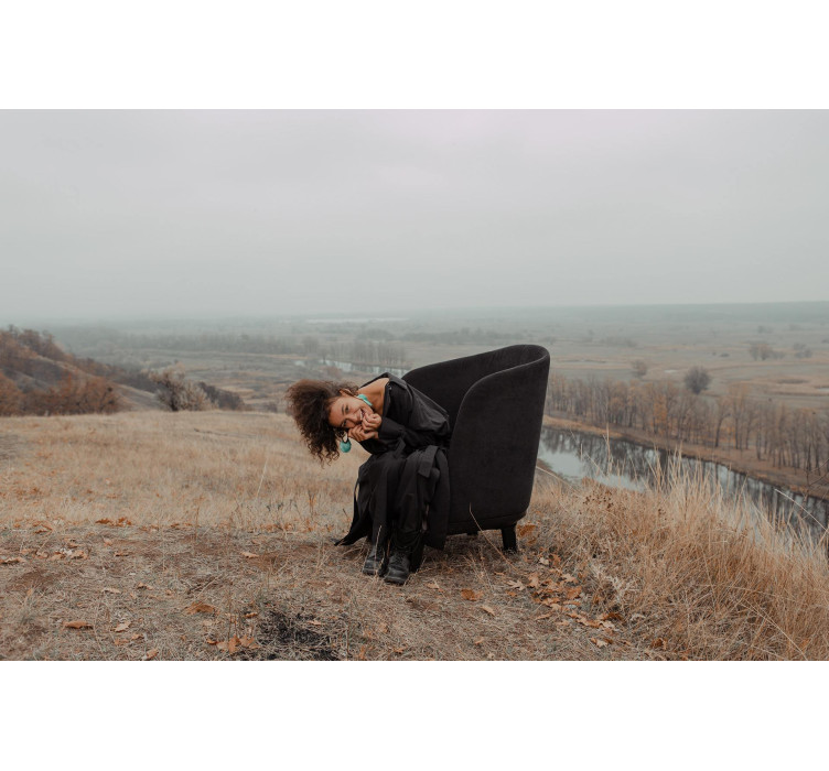 Лаунж крісло Cozy Leaf black ShishkaProject3