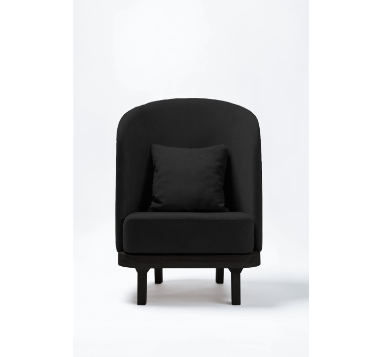 Лаунж крісло Cozy Leaf black ShishkaProject1