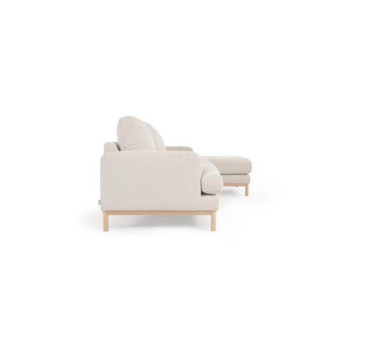 Диван 3-х місний з правим шезлонгом Mihaela, молочний3