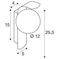 Бра SUN WL G9 round black G98