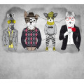 Безшовні дитячі фотошпалери Stylish animals1