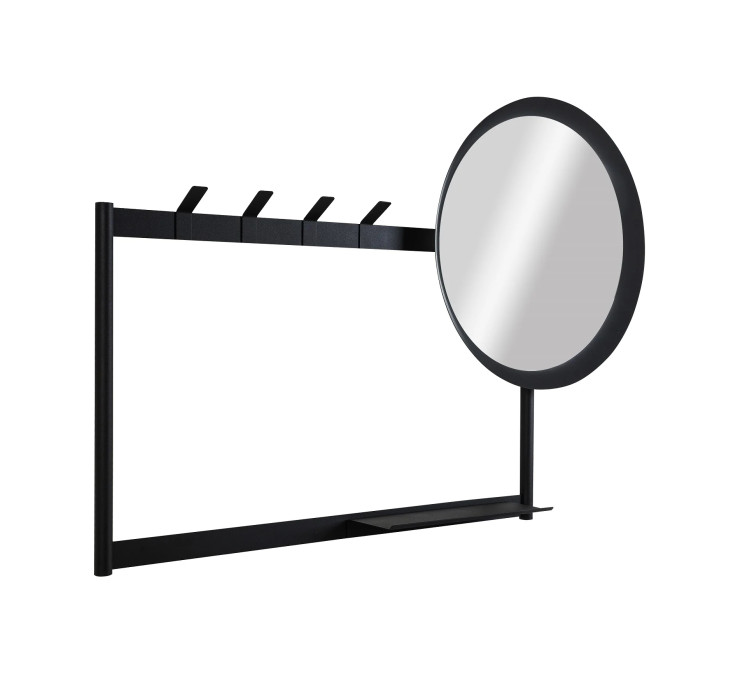 Вішалка настінна з дзеркалом Entry Kit3 755*1100 Black3